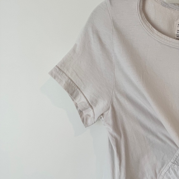 🌸 RUNDHOLZ Black Label Cotton Mixed Media Tulip T-Shirt Top, White, Size S, EUC - Picture 4 of 9